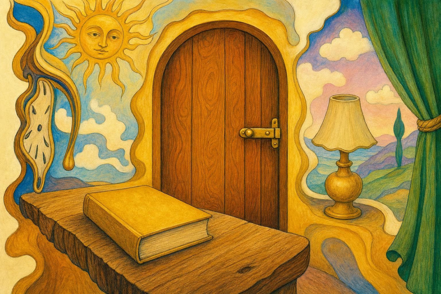 Closed door and a shut batch book on the bench